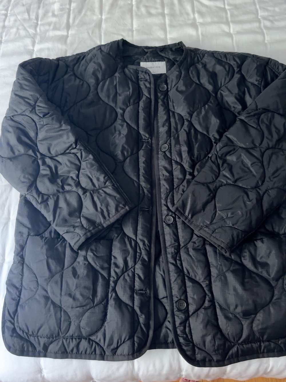 Aritzia Babaton Black Quilted Liner Jacket Size L